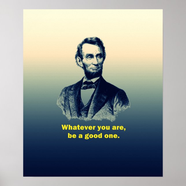 Pôster Citação de Abraham Lincoln (Frente)