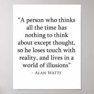 Poster citação de Alan Watts