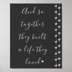 Poster Citação de Amor Inspirado com Script Preto