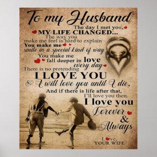 Poster Citação De Amor Para Marido Bonito presente de d