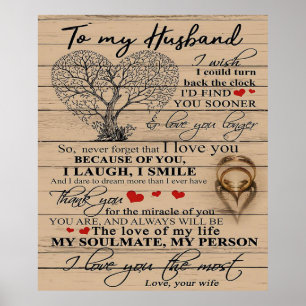 Poster Citação De Amor Para Marido Presente Bonito Pa