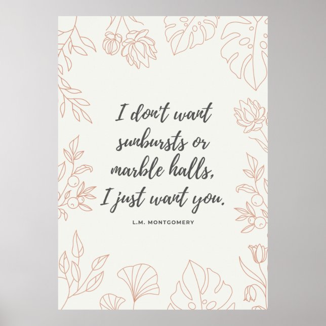 Poster Citação de Anne of Green Gables (Frente)