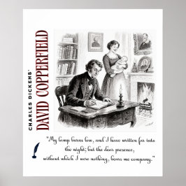 Poster Citação de arte de David Copperfield de Dickens so