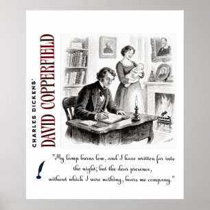 Poster Citação de arte de David Copperfield de Dickens so