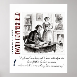 Poster Citação de arte de David Copperfield de Dickens so