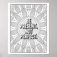 Citação de atenção da página de colorir padrão de