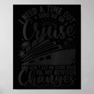 Poster Citação de Atitude de Viagem de Cruzeiro Divertida