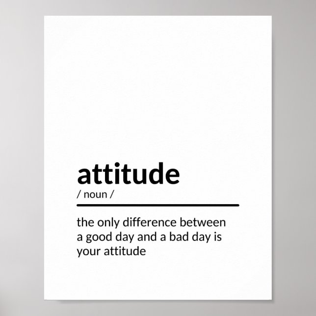 Poster Citação de atitude positiva (Frente)