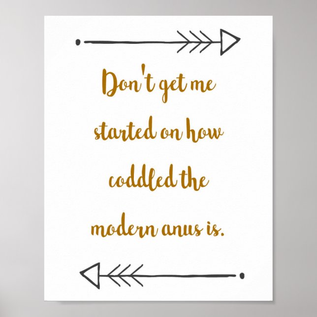 Poster Citação de Banheiro Engraçado Papel de Banheiro (Frente)