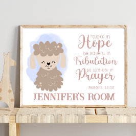 Poster Citação de Bíblias de Bebê Cristão Cute