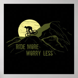 Poster citação de bicicleta de montanha descida