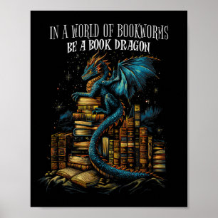 Poster Citação De Bookish Num Mundo De Bookworms É Um Liv
