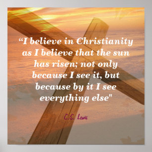 Poster Citação de C. S. Lewis sobre Cristianismo