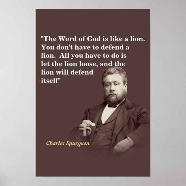 Poster Citação de Charles Spurgeon sobre a Palavra de Deu (Frente)