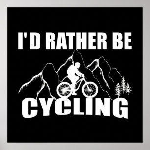 Poster Citação de ciclismo engraçada