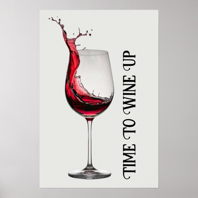 Poster Citação de Copo de Vinho (Frente)