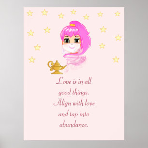 Poster Citação de desenhos e comentários sobre o Rosa
