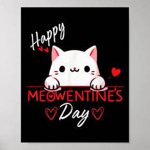 Poster Citação de Dia dos Namorados de Gatinho Fofo para