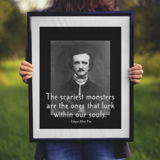 Poster Citação de Edgar Allan Poe dos Monstros Mais Caros (Criador carregado)