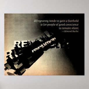 Pôster Citação de Edmund Burke