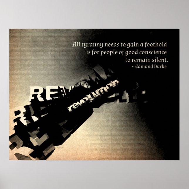 Pôster Citação de Edmund Burke (Frente)