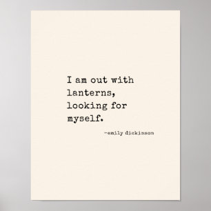 Poster Citação de Emily Dickinson Retro Minimalista de Má