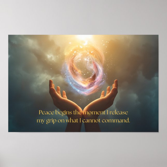 Poster Citação de Encontrar Paz (Frente)