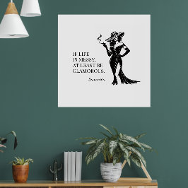 Poster Citação de Estilo Glam Personalizado Design