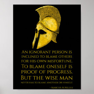 Poster Citação de Filosofia de Marcus Aurelius Stoic - St