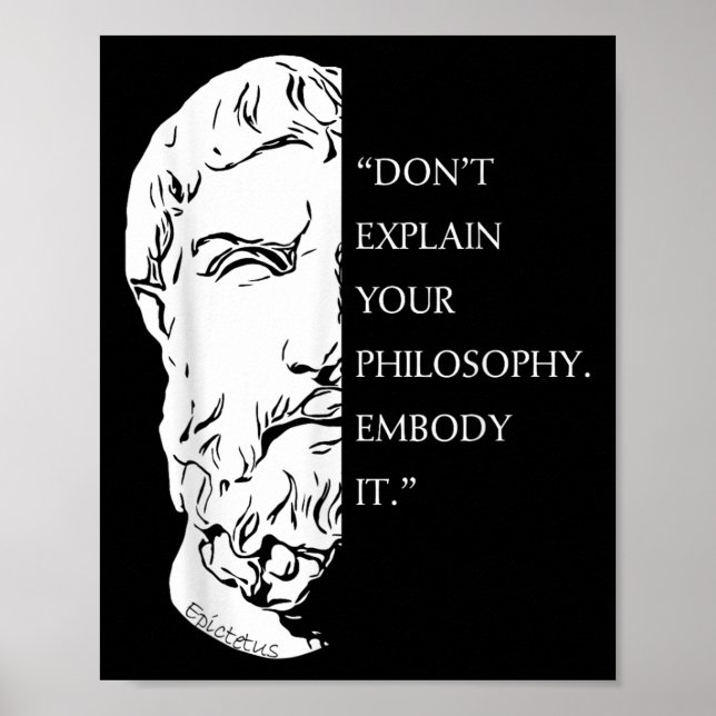 Poster Citação de Filosofia Estática Design - Sabedoria E (Frente)
