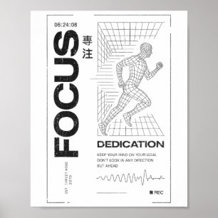 Poster Citação de Fitness Y2k Treinamento de Academia Dis