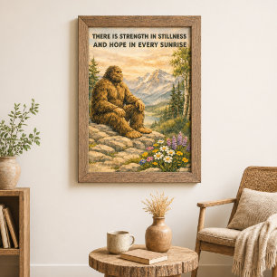 Poster Citação de Força Espiritual em Sasquatch 