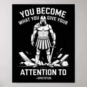 Poster Citação de Força Mental Estática Homens Epictetus