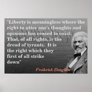 Poster Citação de Frederick Douglass sobre a Liberdade de