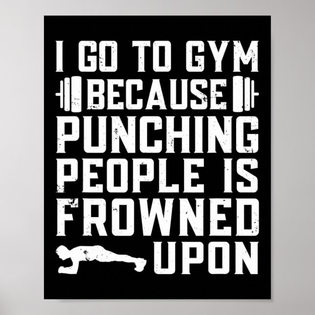 Poster Citação de Gym Funny Bodybuilding (Frente)
