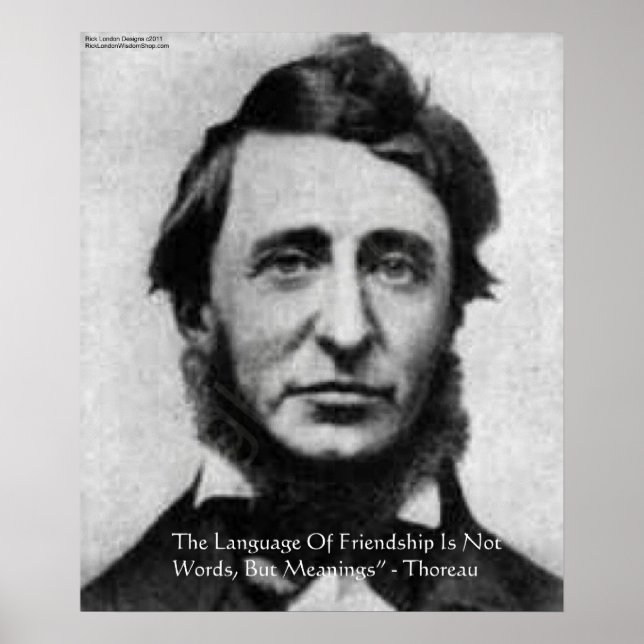 Pôster Citação de Henry David Thoreau (Frente)