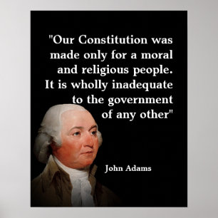 Poster Citação de John Adams Sobre Nossa Constituição