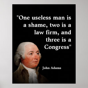 Poster Citação de John Adams sobre o Congresso