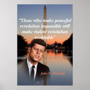 Poster Citação de John F. Kennedy sobre Revolução Pacífic