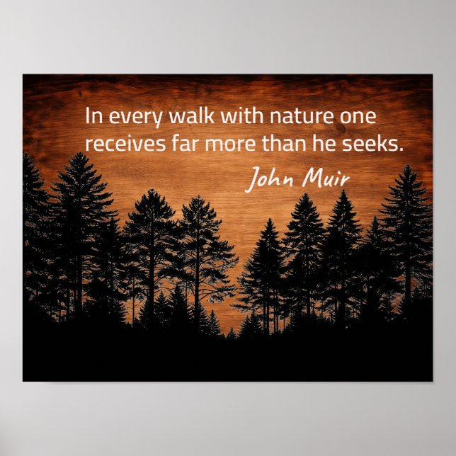 Poster citação de John Muir (Frente)