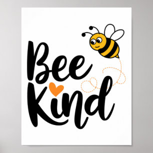 Poster Citação De Kindese Com O Vinheta Da Abelha Laranja