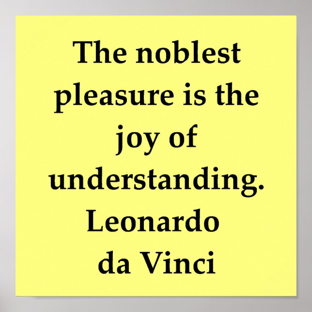 Pôster citação de leonardo da vinci (Frente)