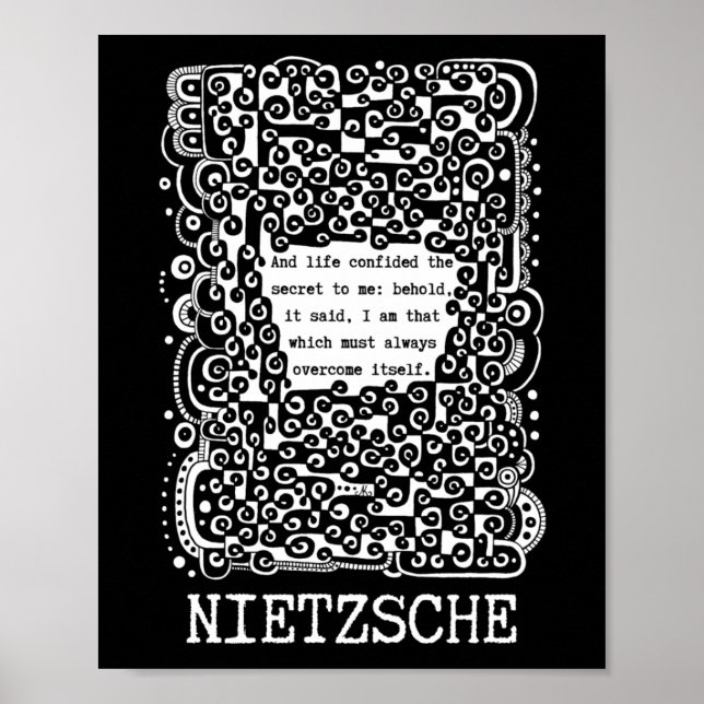 Poster citação de Lifes SECRET de Nietzsche (Frente)