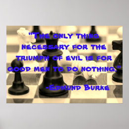 Poster Citação de mau vs Good Men Edmund Burke