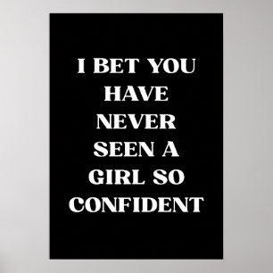 Poster Citação de Menina Confiante Preta