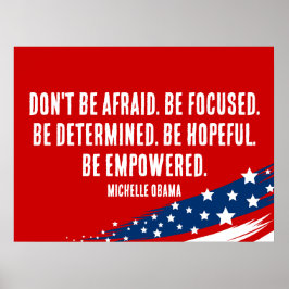 Poster Citação de Michelle Obama - Não tenha medo