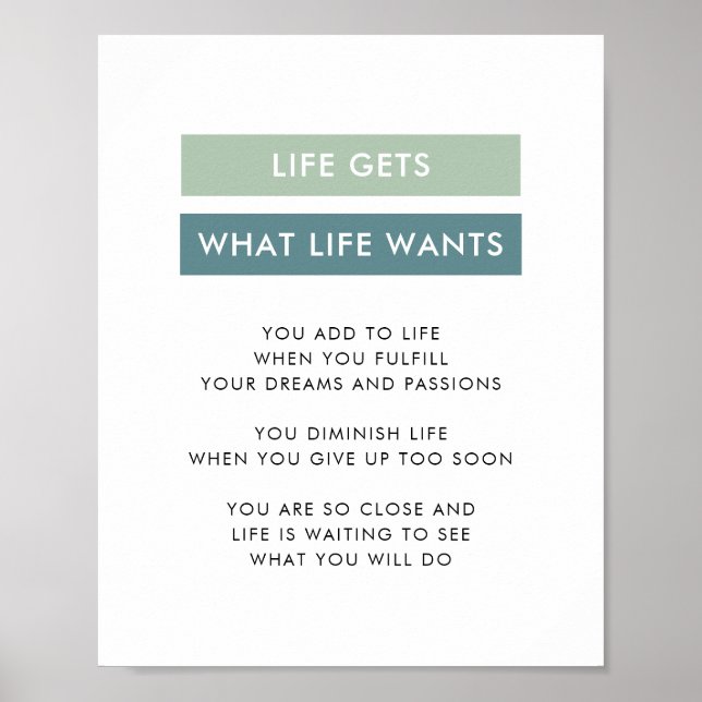 Poster Citação de Mindset Motivacional de Faixa Verde Mod (Frente)