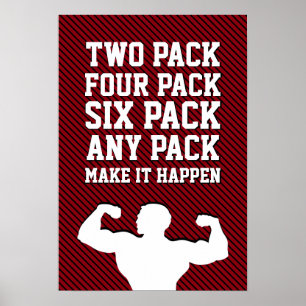 Poster Citação de Motivação de Fitness Tipografia Moderna