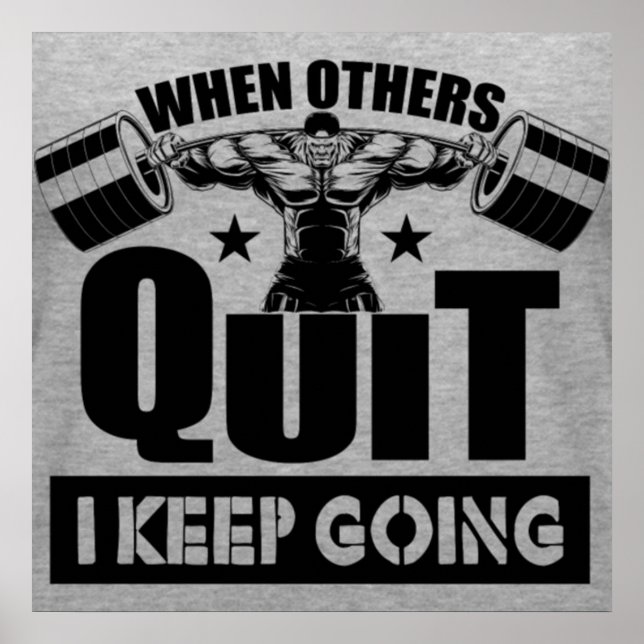 Poster Citação de Motivação de Workout de Malhação Gym (Frente)