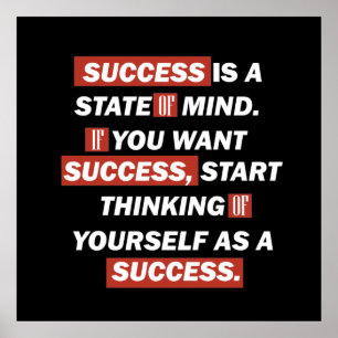 Poster citação de motivação para o sucesso na vida re